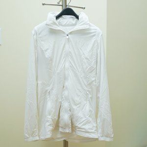 Women's White Lululemon Light Rain Jacket